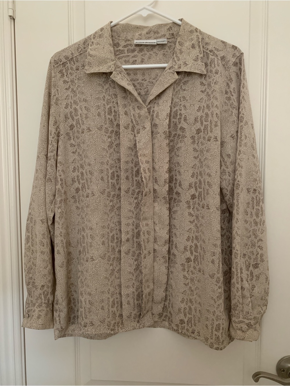 Alfred Dunner Vintage Snake Print Blouse 12